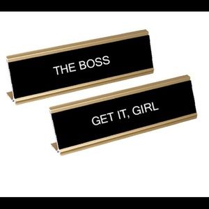 NWT Double Sided Desk Plaque